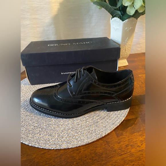 NWOT/SHOES – BRUNO MARC black shoes, size 8 - Picture 2 of 6